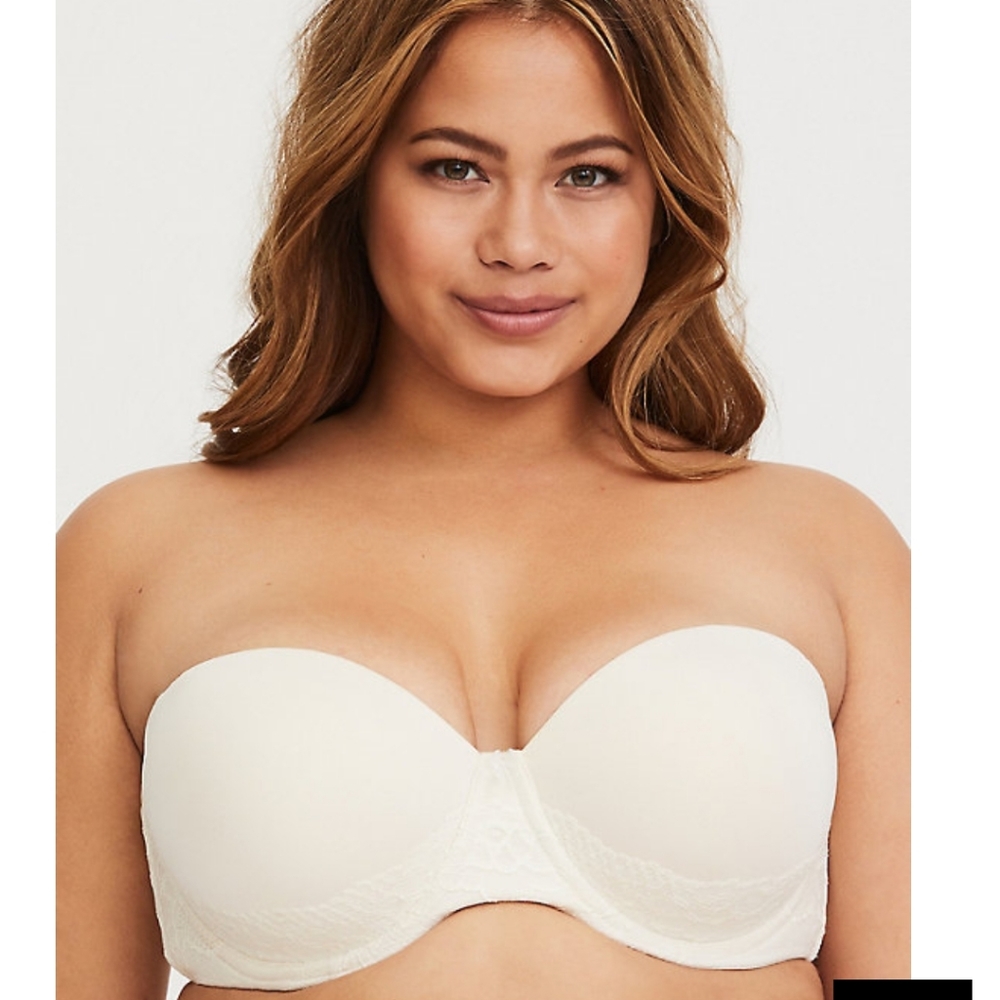 TORRID Ivory Push-Up Convertible Strapless Bra
